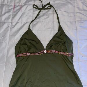 Joe Boxer Olive Green Tankini